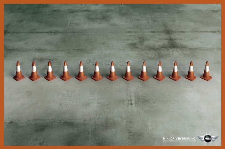 Mini Driving School Cones Ad