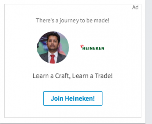 Heineken LinkedIn Ad